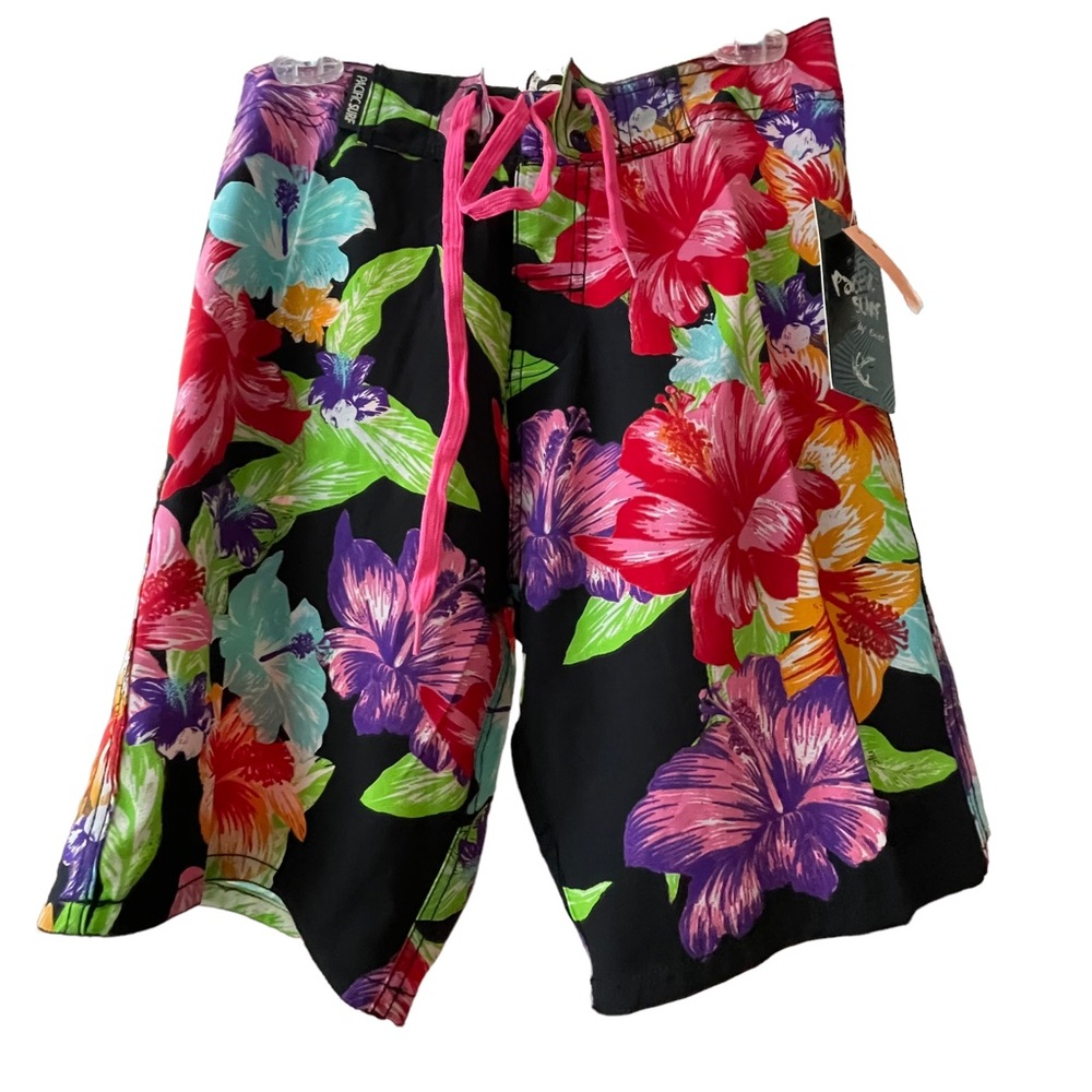 Pacific Surf floral swimming shorts size SMALL